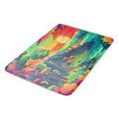 Sunset Fantasy Landschaft Badematte (Schrägansicht)