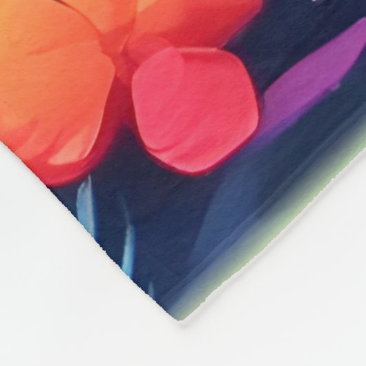 Sunset Fantasy Landschaft Fleecedecke (Ecke)