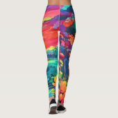 Sunset Fantasy Landschaft Leggings (Rückseite)