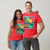 Sunset Fantasy Landschaft T-Shirt (Unisex)