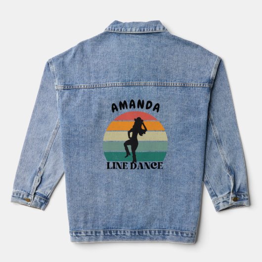 Sunset Female Line Dance Denim Jacket Jeansjacke (Rückseite)