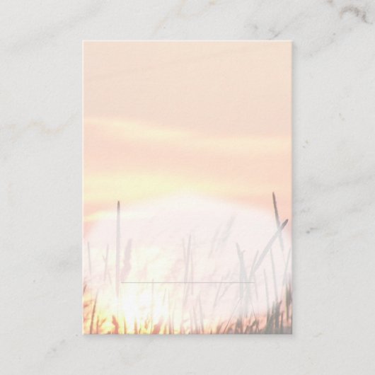 Sunset Field-Platzkarte Platzkarte (Vorderseite)