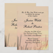 Sunset Field Wedding Invitation Einladung (Vorne/Hinten)