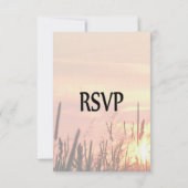 Sunset Field Wedding RSVP Karte (Rückseite)