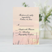 Sunset Field Wedding RSVP Karte (Stehend Vorderseite)