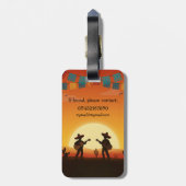 Sunset Fiesta - Whimsical Desert Celebration Gepäckanhänger (Rückseite vertikal)