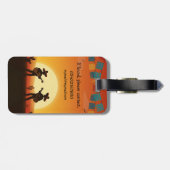 Sunset Fiesta - Whimsical Desert Celebration Gepäckanhänger (Rückseite horizontal)