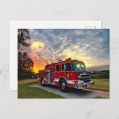 Sunset Fire Motor Postkarte (Vorne/Hinten)