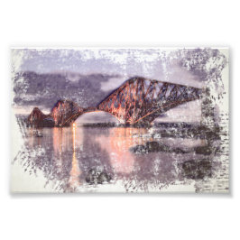 Sunset Firth of Forth Railway Bridge Fotodruck