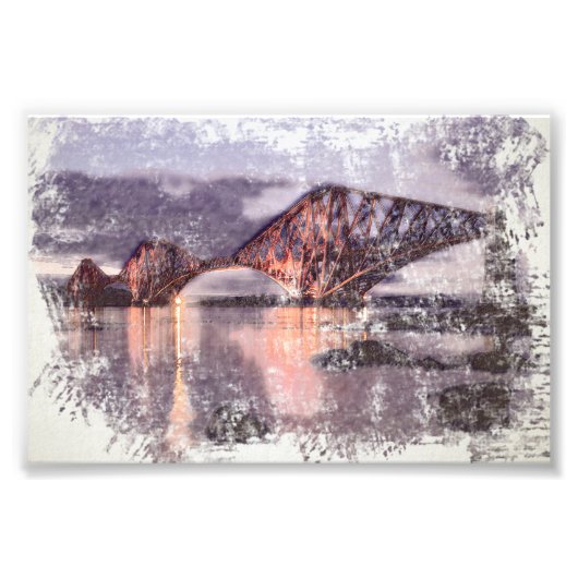 Sunset Firth of Forth Railway Bridge Fotodruck (Vorne)