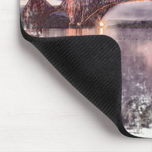 Sunset Firth of Forth Railway Bridge Mousepad (Ecke)