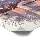 Sunset Firth of Forth Railway Bridge Poster (Ecke)