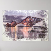 Sunset Firth of Forth Railway Bridge Poster (Vorne)