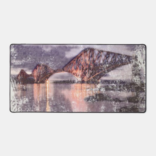 Sunset Firth of Forth Railway Bridge Schreibtischunterlage (Vorderseite)