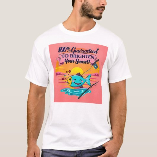 Sunset Fish Vibes T-Shirt (Vorderseite)