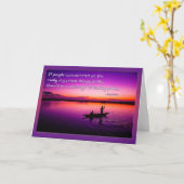 Sunset Fishing Pole Grußkarte Karte (Gelbe Blume)