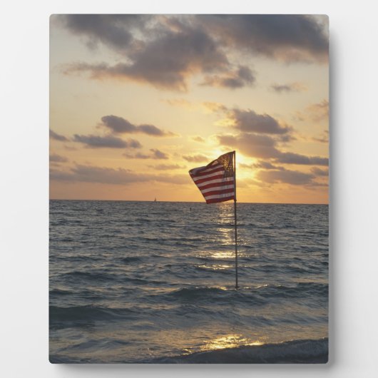 Sunset Flag Fotoplatte (Vorderseite)
