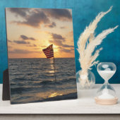 Sunset Flag Fotoplatte (Seite)