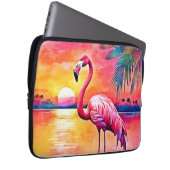 Sunset Flamingo Art Design Laptopschutzhülle (Vorne Rechts)