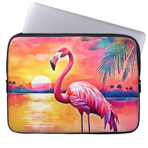 Sunset Flamingo Art Design Laptopschutzhülle