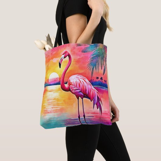 Sunset Flamingo Art Design Tasche (Von Nahem)
