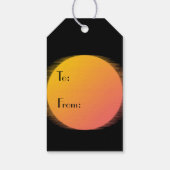 Sunset Flamingos Event Tag Geschenkanhänger (Rückseite)