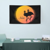 Sunset Flamingos Persönlich mit Namen Banner (Messeveranstaltung)