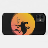 Sunset Flamingos Persönlich mit Namen Case-Mate iPhone Hülle (Rückseite (Horizontal))