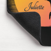 Sunset Flamingos Persönlich mit Namen Mousepad (Ecke)