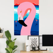 Sunset Flamingos Poster (Heimbüro)