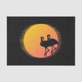 Sunset Flamingos Seidenpapier