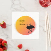 Sunset Flamingos Wedding Serviette (Beispiel)
