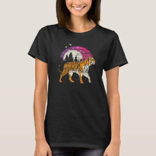 Sunset Flock von Vögeln Wildkatze Raubtier Art T-Shirt