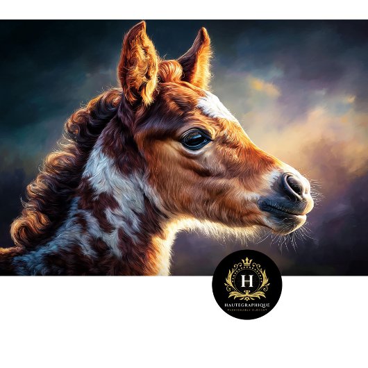 Sunset Foal Portrait Art Decoupage Seidenpapier