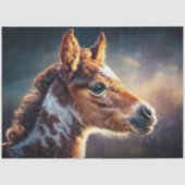 Sunset Foal Portrait Art Decoupage Seidenpapier (Vorderseite)