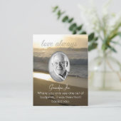 Sunset Footprint Gedicht zur Erinnerung Einladung (Stehend Vorderseite)