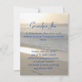 Sunset Footprint Gedicht zur Erinnerung Einladung (Rückseite)