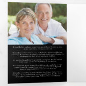 Sunset Foto 6-Seiten-Gedächtnisfolge Dreifach Gefaltete Einladung (Innen Erste Seite)