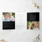 Sunset Foto 6-Seiten-Gedächtnisfolge Dreifach Gefaltete Einladung (Innenseite)