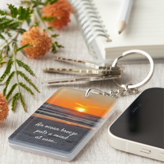 Sunset Foto Beach House Ferienanlage Vermietung Schlüsselanhänger (Vorderseite rechts)
