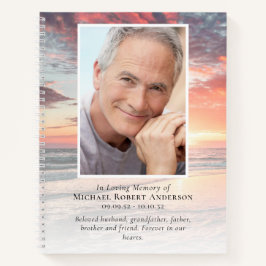 Sunset Foto Beerdigung Budget Gästebuch Notizblock