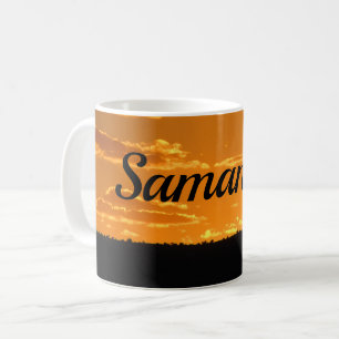 Sunset Foto Bright Orange Abend Sky Landschaft Kaffeetasse