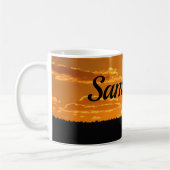 Sunset Foto Bright Orange Abend Sky Landschaft Kaffeetasse (Links)
