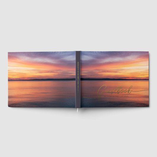 Sunset Foto Custom Lake House oder Ferienwohnung Gästebuch (Voll)