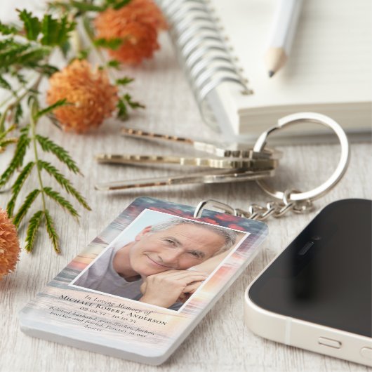 Sunset Foto Memorial Gebet Schlüsselanhänger (Vorderseite rechts)