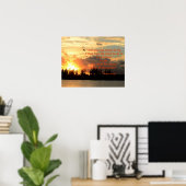 Sunset Foto mit Amelia Earhart Zitat Poster (Heimbüro)