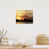Sunset Foto mit Amelia Earhart Zitat Poster (Küche)