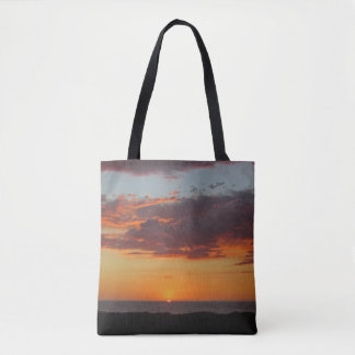 Sunset Foto Orange Sky Pacific Ocean Coast Tasche