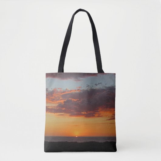 Sunset Foto Orange Sky Pacific Ocean Coast Tasche (Vorderseite)