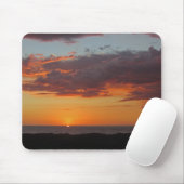 Sunset Foto Pacific Ocean Bright Orange Sky Beach Mousepad (Mit Mouse)